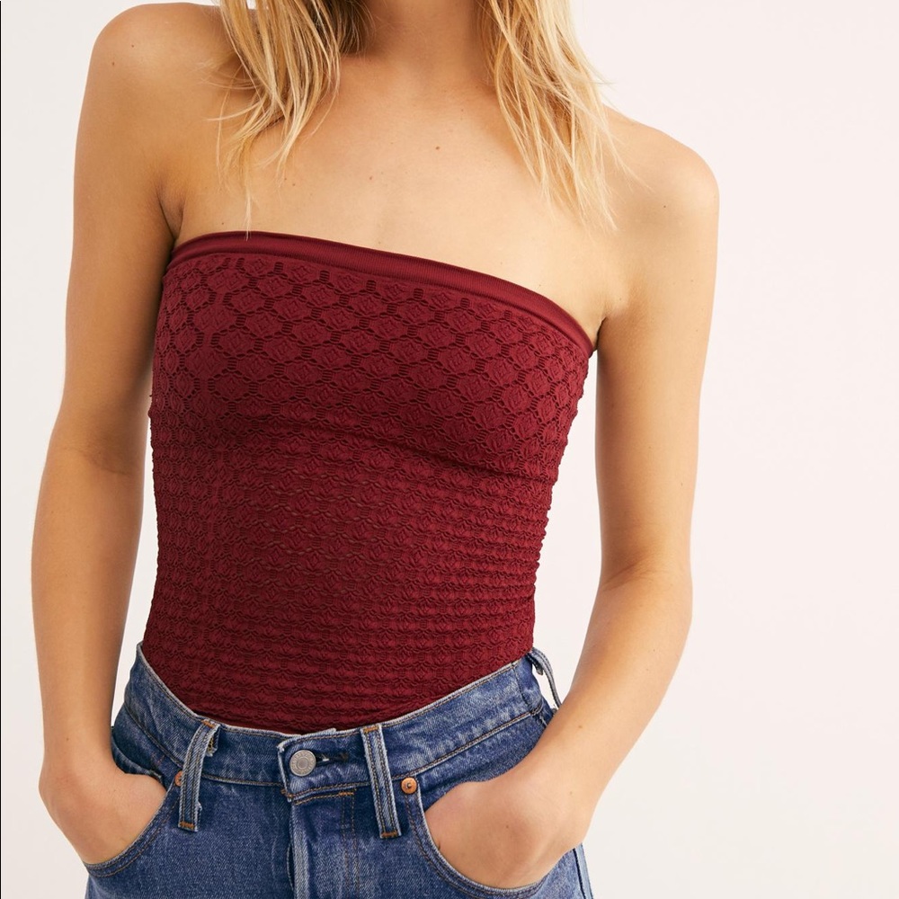 Free People Honey Textured Tubetop